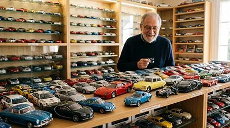 quick creation of a video featuring a collection of model cars and figurines