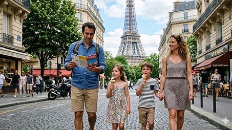sharing a travel video on social media